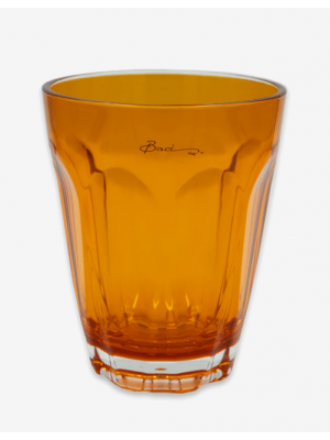 Baci Milano Water Glass - Aqua Orange Πορτοκαλί Ακρυλικό Ποτήρι Νερού Σερβίτσια 