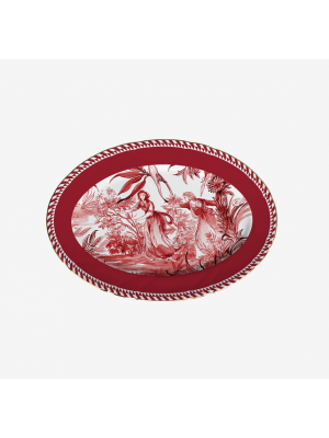 Baci Milano Large Oval Plate - Le Rouge Κόκκινη Οβάλ Πιατέλα Σερβίτσια 