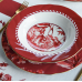 Baci Milano Soup Plate - Le Rouge Κόκκινο Πιάτο Σούπας Σερβίτσια 