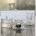 Baci Milano Set of 4 Coffee Cups + Sugar Bowl with Spoon - Baroque & Rock Anniversary Σετ με 4 Φλιτ΄ζάνια Καφέ + Ζαχαριέρα  Σερβίτσια 
