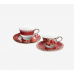 Baci Milano Set of 2 Tea Cups - Le Rouge Σετ με 2 Κούπες Τσαγιού Σερβίτσια 