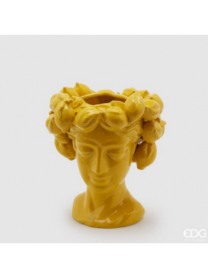 EDG Chakra Κίτρινο Βάζο Κεφάλι με Λεμόνια (H28 - D26)  Βάζα