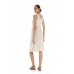 Ioanna Kourbela Midi Asymmetric Dress – Linen Love Μπεζ Ασύμμετρο Μίντι Φόρεμα Φορέματα