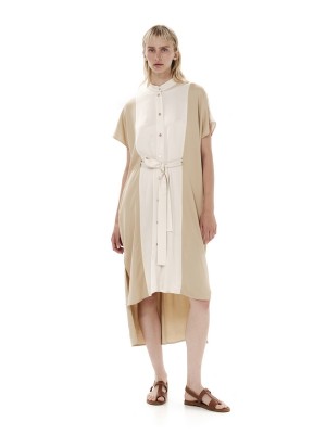 Ioanna Kourbela Midi Loose Fit Asymmetrical Dress- Night Out Μίντι Ασύμμετρο Φόρεμα Φορέματα