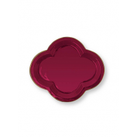 Pip Studio Tray Fancy Dark Pink Ροζ Πιατέλα σε Σχήμα Τριφυλλιού Σερβίτσια 