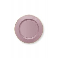 Pip Studio  Metal Plate Lilac 32cm Μεταλλικό Λιλά Πιάτο Σερβίτσια 