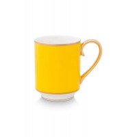Pip Studio Pip Chique Yellow Mug Small with Ear 250ml Πορσελάνινη Κίτρινη Κούπα  Σερβίτσια 