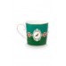 Pip Studio Love Birds Medallion Small Green Mug Πορσελάνινη Δίχρωμη Κούπα "Μενταγιόν"  Σερβίτσια 