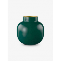 Pip Studio Round Metal Vase Mini Μεταλλικό Σκούρο Πράσινο Βάζο Βάζα