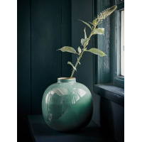 Pip Studio Metal Vase Μεταλλικό Σκούρο Πράσινο Βάζο Βάζα