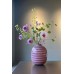 Pip Studio Metal Vase Stripes Lilac 32cm Μεταλλικό Λιλά Βάζο  Βάζα