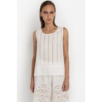 Embroidered Sleeveless Top Τοπ