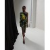 Printed One Shoulder Bodysuit With Feathers Τοπ
