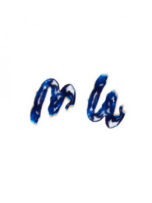 MW Logo Earrings Blue Κοσμήματα