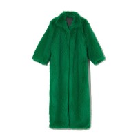 Milkwhite Long Faux Fur Coat Γυναικείο Πράσινο Γούνινο Μακρύ Παλτό  Γυναίκα - Νέες Αφίξεις