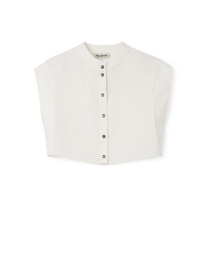 Milkwhite Top White Λευκό Τοπ Μπλούζες / Τοπ
