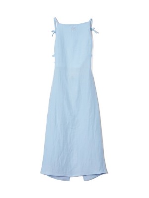 Milkwhite Light Blue Dress Φόρεμα με Ανοιχτή Πλάτη