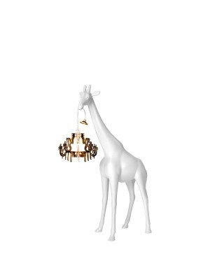 qeeboo White Giraffe in Love XS Λευκή Καμηλοπάρδαλη με Φωτιστικό Πολυέλαιο 