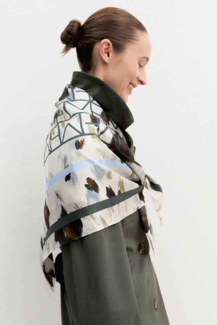 EMME BY MARELLA - Silk foulard - CREAM