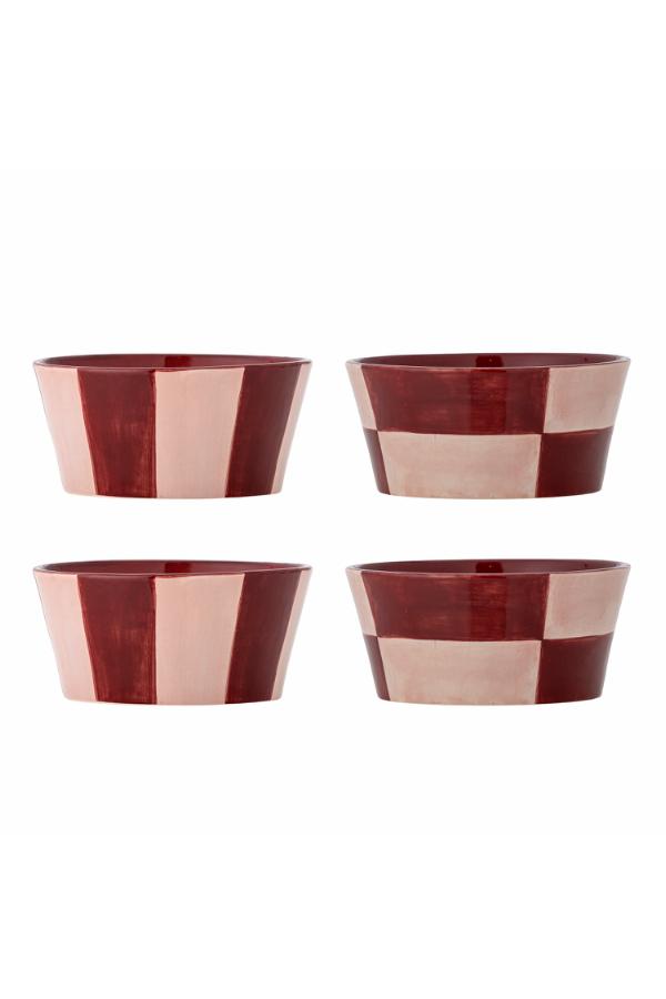 Bloomingvile - Floki Bowl, Rose, Stoneware - Stripes
