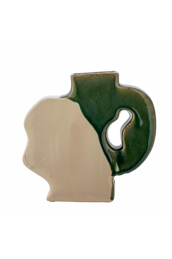 Bloomingville - River Vase, Green, Stoneware
